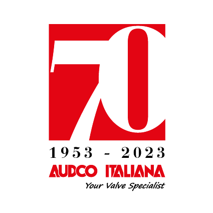 70th anniversary of the Audco Italiana logo
