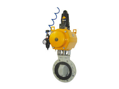 Actuated Thermoplastic Butterfly Valve