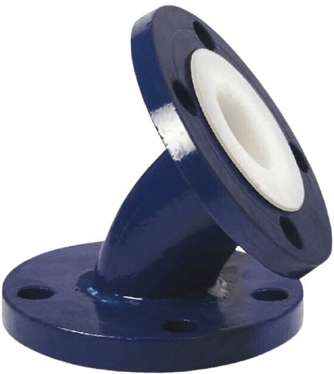 Tubo a Gomito 45 gradi Rivestito PFA PTFE - Audco Italiana