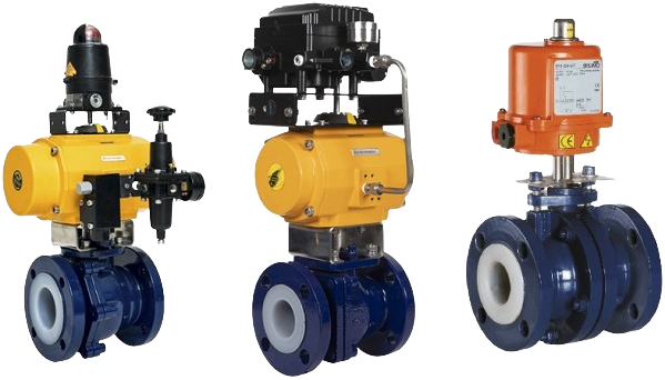 Banner Valvola a sfera rivestita azionamento pneumatico ed elettrico - Audco Italiana