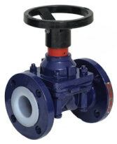 Valvola a diaframma rivestita tipo 1