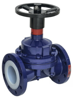 Valvola a diaframma rivestita tipo 3