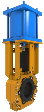 KREBS TGHP heavy-duty slurry knife gate valves distributed by Audco Italiana