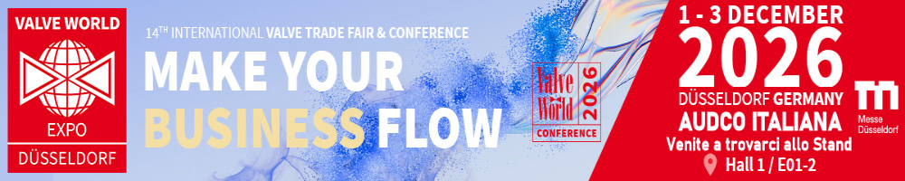 Valve World Expo Dusseldorf 2026 - Come see us at booth E01-2 Hall1 - Audco Italiana